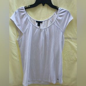 Large Tommy Hilfiger White Cap Sleeve Tee
